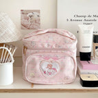 Cute princess cosmetic bag with butterfly handle [pink]