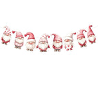 Santa claus pulls the flag