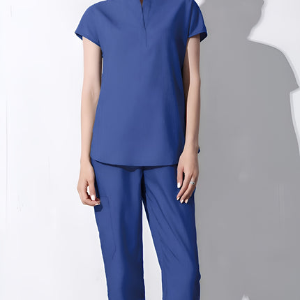 [Stretchy Nurse Scrub] Stretchy Polyester Women's V-Neck