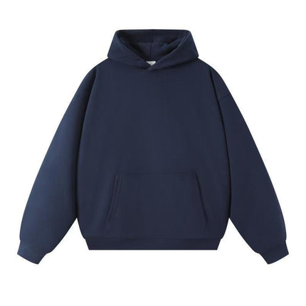 Trendy Brand Heavyweight 400g Terry Crewneck Sweatshirt Couple Pullover Autumn and Winter Thickened Coat Solid Color Loose Unisex Top