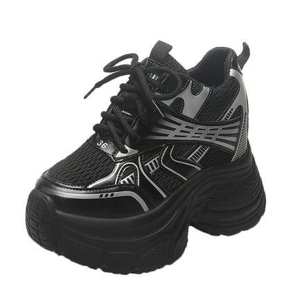 Dad Shoes for Women 2025 Spring and Summer New Fashion Mesh Shoes Casual Sports Shoes Versatile Thick Sole Inner Height Increasing Women's Shoes