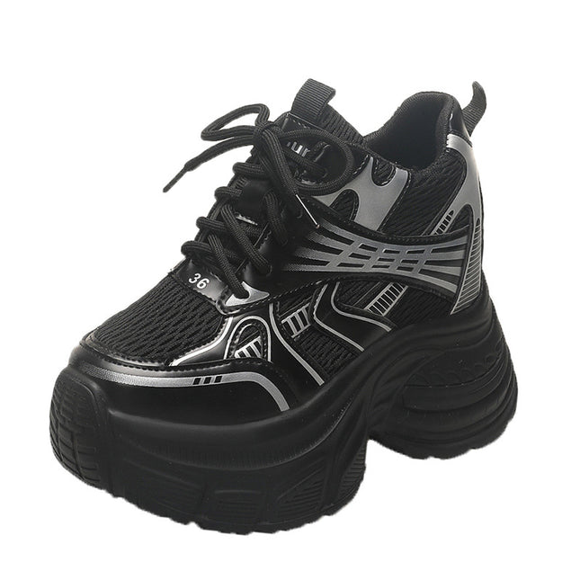 Dad Shoes for Women 2025 Spring and Summer New Fashion Mesh Shoes Casual Sports Shoes Versatile Thick Sole Inner Height Increasing Women's Shoes