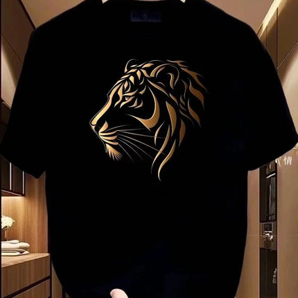 Heavyweight 100% Pure Cotton Oversized Letter Short-Sleeve T-Shirt for Men, Summer 2026 New Style Couple Outfit Top