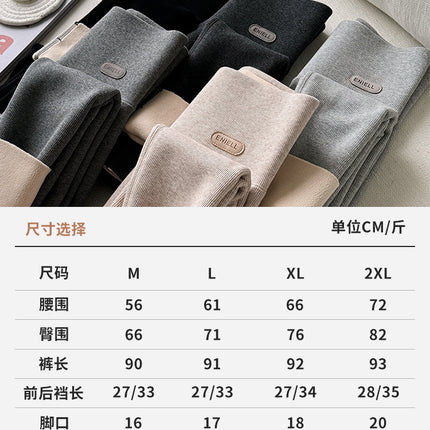 Leggings Winter Fleece-Lined Outer Wear 2025 New Pure Threaded Cotton Thickeneded Cashmere Women's High Waist Gray Thermal Pants