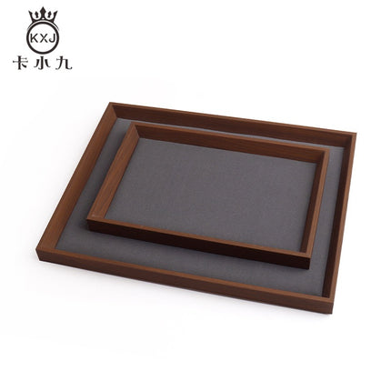 Peach Wood Jewelry Display Tray Empty Tray Counter Display Viewing Tray Jewelry Storage Tray Wooden Velvet Display Stand