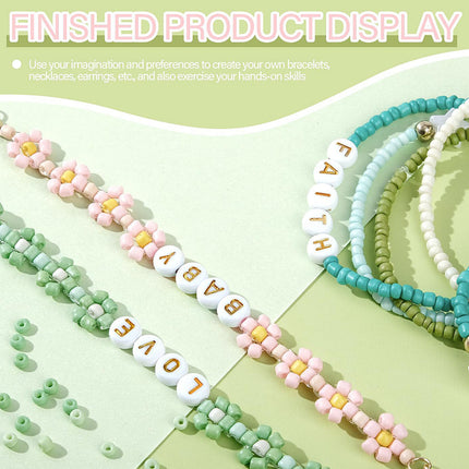 Cross-Border 24-Grids Millet Beads Letter Bead Set Box Handmade DIY Accessories Hand Beads Necklace Mobile Phone Chain Loose Beads