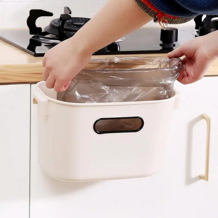 Kitchen Wall Hanging Trash Can small size Household Cabinet Door Hanging Trash Can Toilet Plastic Waste Paper Basket Wholesale