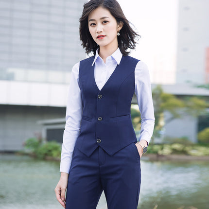 Professional Wear Men's and Women's Vest suit Hotel Front Desk KTV Attendant Work Clothes Billiards Club Embroidered LOGO