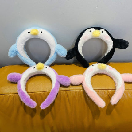 Bubble Chicken ~ Cute Yellow Chicken Stuffed Hair Hoop Women's Face Wash Makeup Special Apply Mask Hair Accessories Headband