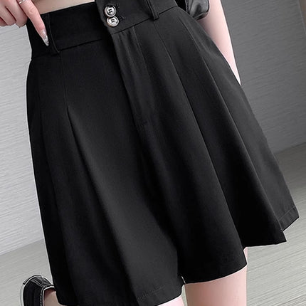 Autumn 2024 Korean style pants plus size casual suit wide-leg shorts women's chubby girl pear-shaped figure casual shorts