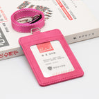 Rose red + lanyard (contrast color work badge)