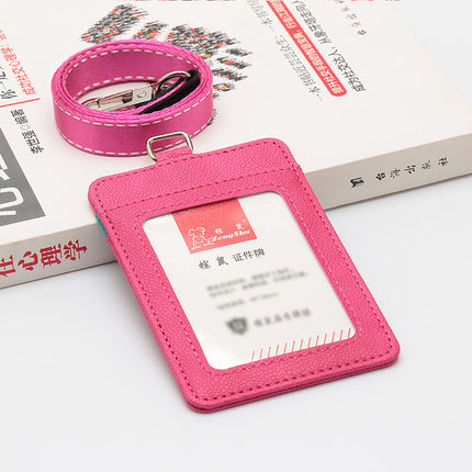 Color-Blocking Basketball Pattern Leather Work Id Card Holder Student Card Holder Business Badge Access Control Pu Lanyard Color-Blocking Wholesale Work Id Card