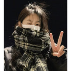 Double sided scarf-black