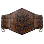 Brown wolf head S00125
