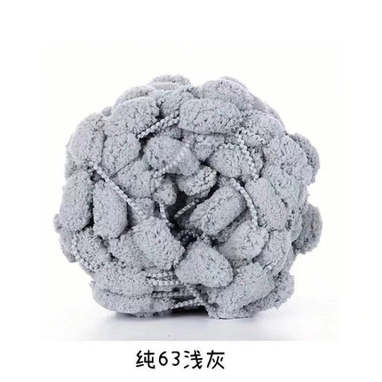 Big ball ball coarse wool round thread loop crochet sofa cushion carpet cushion handmade DIY woven material bag