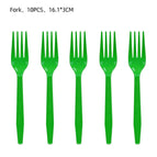 Green fork-10pcs