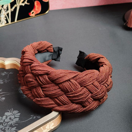 Korean-Style Simple Wide-Brimmed Braided Hairband with a High-End Feel, Specifically for Face Washing, High-Top Hair Clip Wholesale