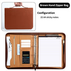 [cloth pattern] high-grade brown-12 digits calculator + 25 note papers