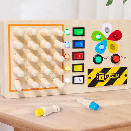 Children's Montessori Early Education Simulation Driving Steering Wheel Digital Switch Light Sound Busy Board Science and Education Aids Educational Toys