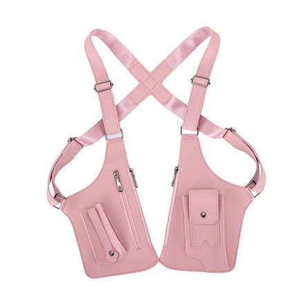 Foreign Trade Men's Vest Bag, Retro Strap Armpit Bag, Multi-Functional Shoulder Bag, Women's Outdoor Crossbody Bag, Mobile Phone Bag