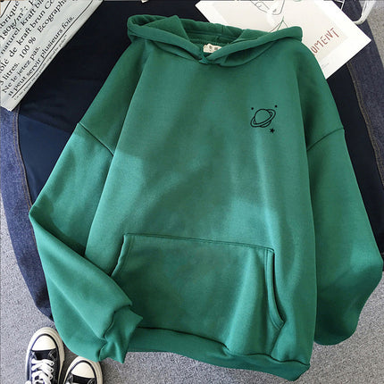 Amazon Aliexpress European and American Foreign Trade Velvet Hoodie Sweatshirt Women's Autumn and Winter Tops Women's Loose Large Size