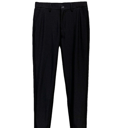 Korean Style Small Western Trousers Men's Autumn and Winter Business Slim-fit Straight Ankle-length Pants 2024 New Arrival Light Luxury Suit Trousers