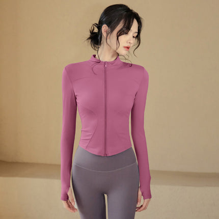 Fitness Clothing, Sports Running Suit, Long-Sleeved Jacket, Spring New Style, Pilates Training Yoga Clothing, Women's Quick-Drying Tops