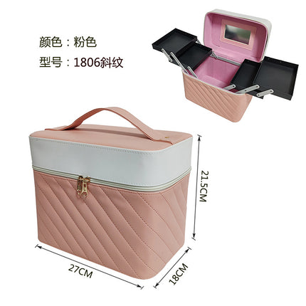 Factory wholesale portable cosmetic bag cotton PVC beauty nail beauty eyelashes and other cosmetics storage bag