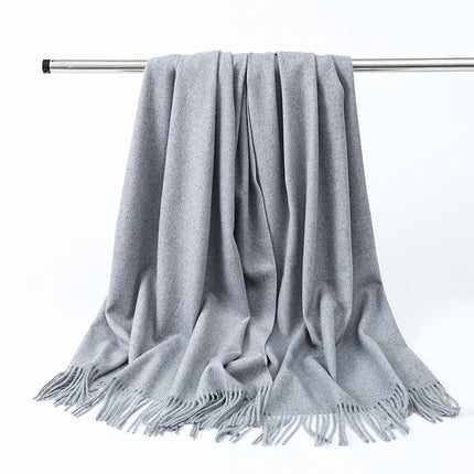 Wool Scarf Shawl High-End Versatile Cashmere Scarf Women's Winter 2025 New Men's Solid Color Scarf Wholesale