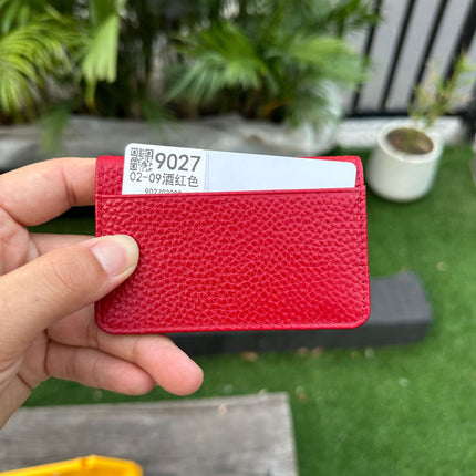 Cross-Border Foreign Trade New Genuine Leather Multi-Ring Binder Mirror Window Small Card Holder First Layer Cowhide Card Bag Document Storage Card Album Card Holder