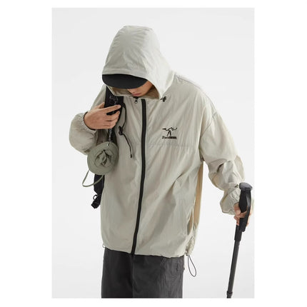 Outdoor Ice Silk Lightweight Sun Protection Clothing for Men and Women Summer 2025 New Youth Breathable Large Size Sun Protection Clothing Jacket
