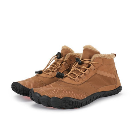 Cross-border New Outdoor Cotton Shoes Couple Non-slip Waterproof Snow Boots Fleece-lined Thickened Hiking Shoes Women's Hiking Camping Shoes