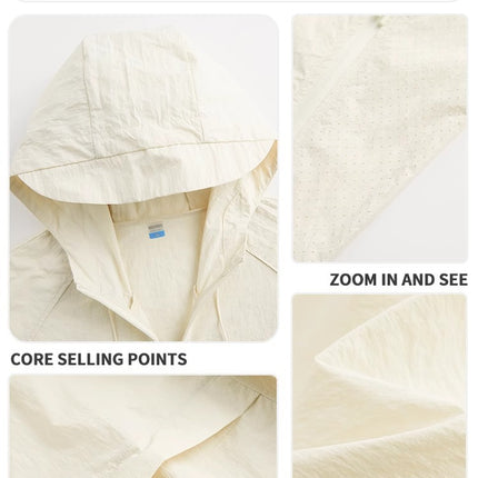 Woodpecker upf50 ice silk sunscreen clothing women's 2025 new summer outdoor loose thin assault coat