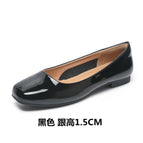 Black 1Q681 patent leather simple board with 1.5cm high / 38