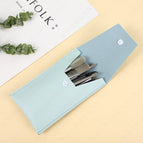 8 green leather bags