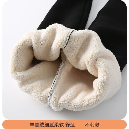 Cross-Border Export Large Size Velvet Leggings, Autumn and Winter Tight-Fitting Warm Pants, Lamb Velvet Thickeneded Stretch Cotton Pants