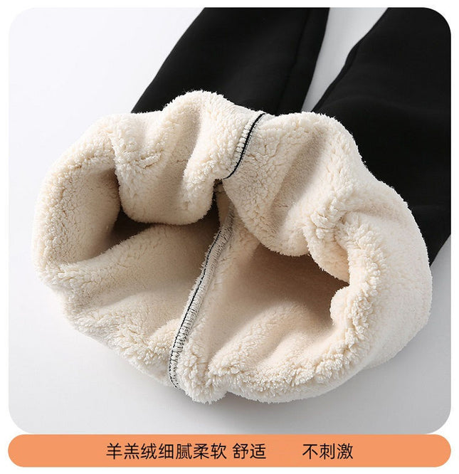 Cross-Border Export Large Size Velvet Leggings, Autumn and Winter Tight-Fitting Warm Pants, Lamb Velvet Thickeneded Stretch Cotton Pants