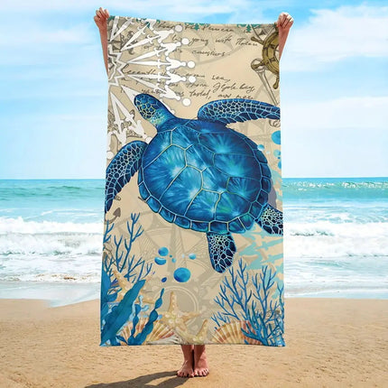 Cross-border Beach Towel Quick-drying Absorbent Beach Towel Microfiber Digital Printing Bath Towel Adult Amazon Plus