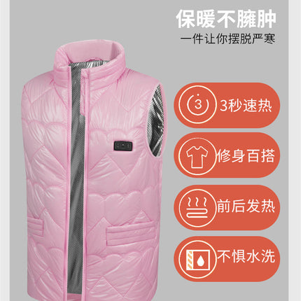 Cross-border Intelligent Heating Vest Zone 15 Three-control Heating Vest Adjustable Electric Heating Vest Winter Warm Clothes