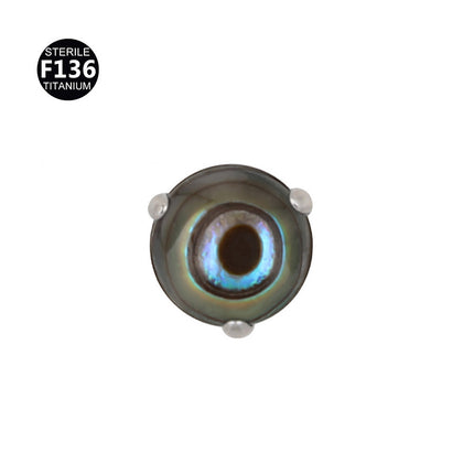F136 titanium alloy 3.5mm natural stone 0.9 tooth puncture jewelry internal thread lip nail earring factory in stock wholesale