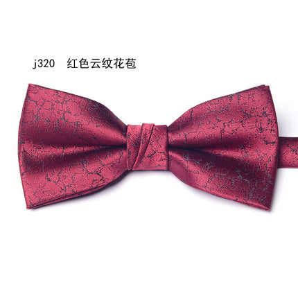 Bow Tie Men's Wedding Groom Best Man Formal Shirt Performance Brother Group Pattern Bow Tie Wedding Trendy Dress