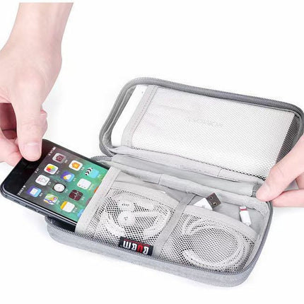 Mp3 Power Bank Protective Phone Charger Data Cable Bag Storage Pouch Travel Storage Zipper