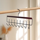 Wrought iron 8-hook rack [matte black square bar]