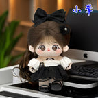 20cm (with skeleton) / Little halo fried hair + dark moon clothes + double ponytails