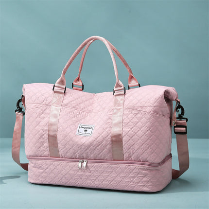 Luggage Bag Travel Portable Bag Rhomboid All-match Short-distance Travel Bag Dry and Wet Separation Sports Fitness Bag