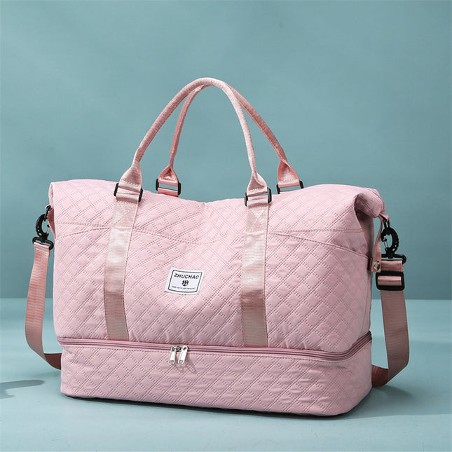 Luggage Bag Travel Portable Bag Rhomboid All-match Short-distance Travel Bag Dry and Wet Separation Sports Fitness Bag
