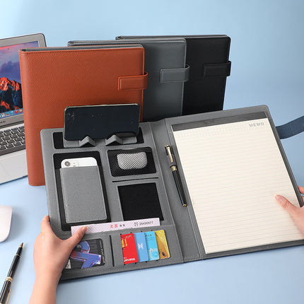 Multifunctional Document Information Booklet, Information Folder, Leather Manager Folder, Single Book