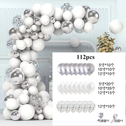 Cross-Border Amazon Balloon Chain Set Pink Opening Balloon Arch Garland Birthday Wedding Party Decoration