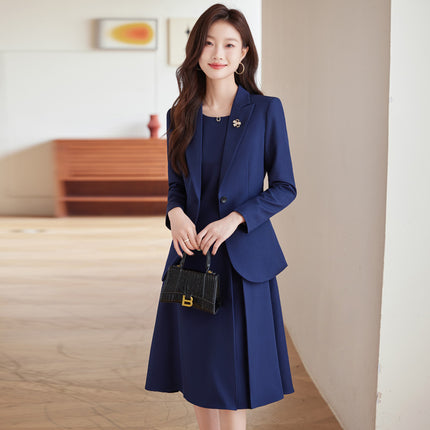 Fashionable and Simple Red Suit Dress Suit for Women 2024 Autumn New Commuter One-Button Slim Suit Trendy