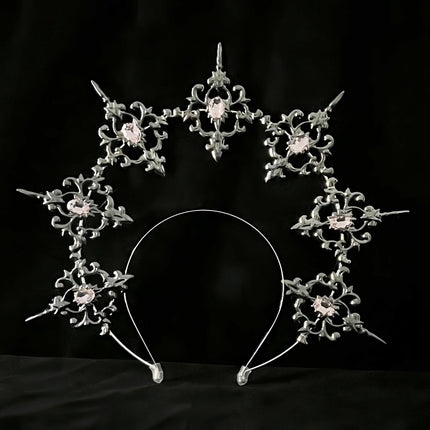 LOLITA Lolita Our Lady Halo Crown Dark Gothic Hair Accessories Dress Up Exaggerated Catwalk Performance Headwear
